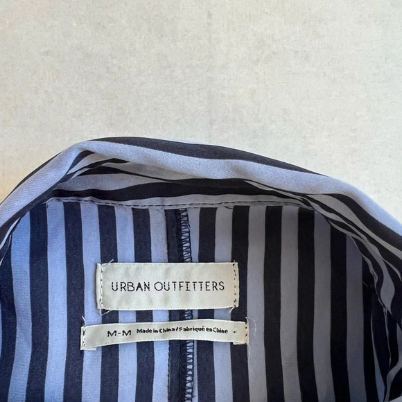 urban outfitters Sunny Day women’s white striped long sleeve shirt Blouse Size M - Picture 7 of 10